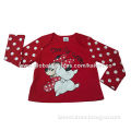Babies' Long-sleeved T-shirt, Placement Print, Fashionable Design, Lovely Style/Comfortable to Wear